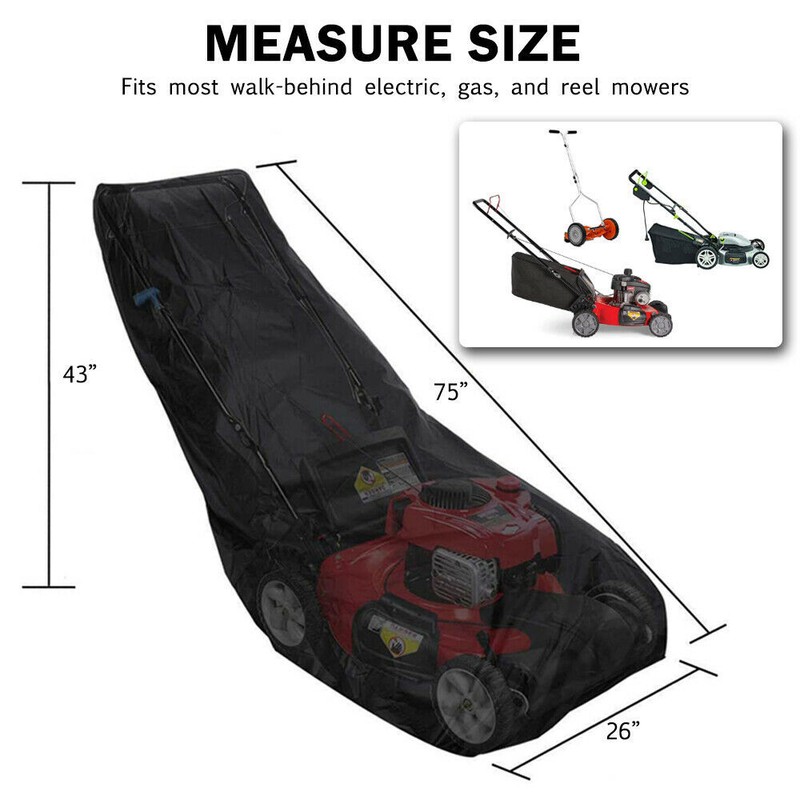 Waterproof Lawn Mower Cover UV Protector Heavy Duty for Push Mower Universal Fit gallery