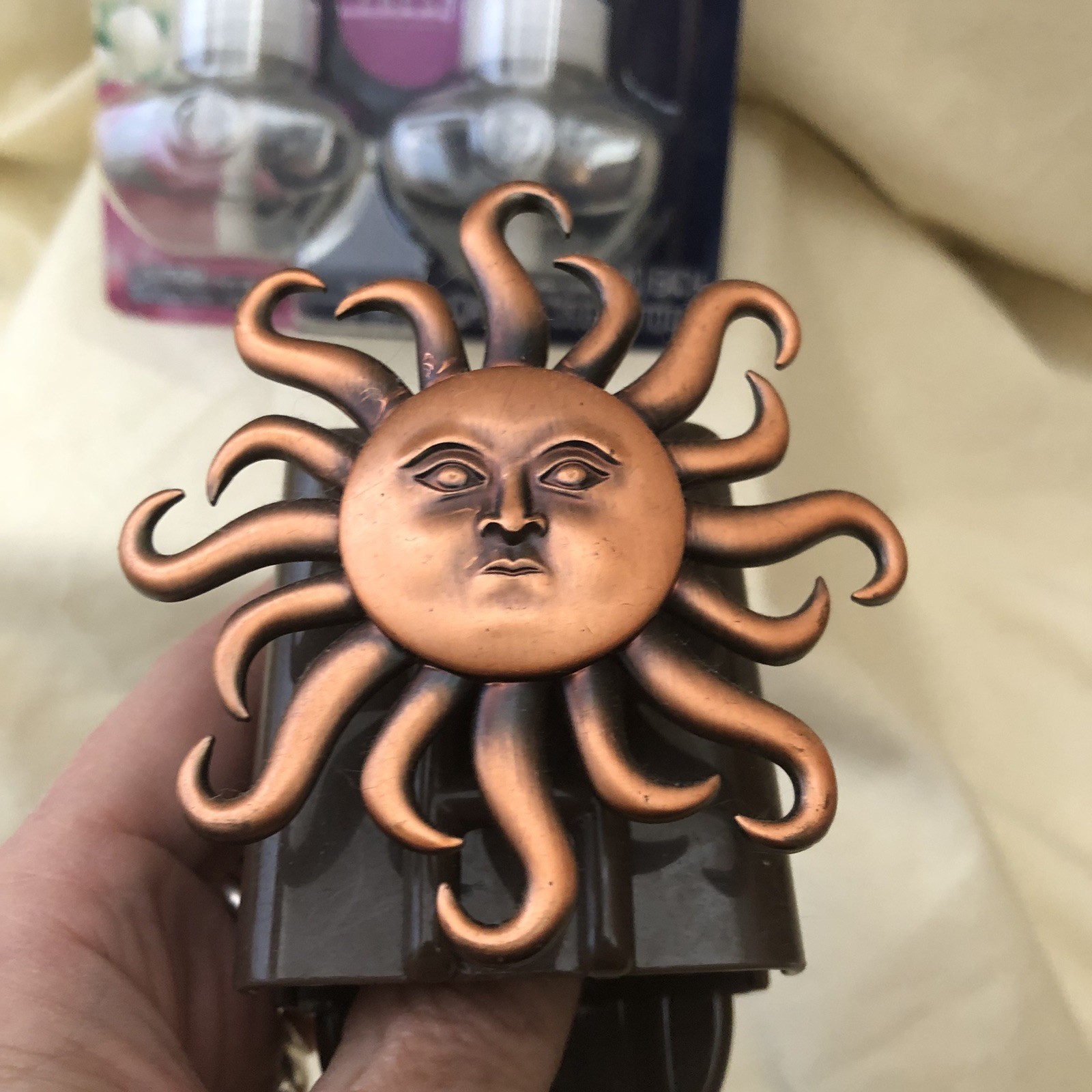 Antiqued Copper Plastic Sun PIER 1 PlugIns Oil Diffuser + Glade Orchid Neroli gallery