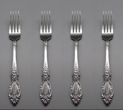 4 Oneida Stainless Flatware WORDSWORTH Dinner Forks Fork Set of 4