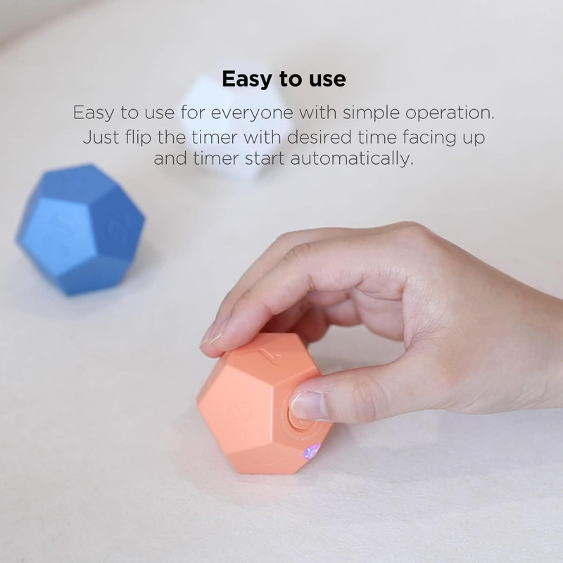 Dodecagon Time Ball Rechargeable Mini Timer (Blue), 11 Preset Times, Desk Produc gallery