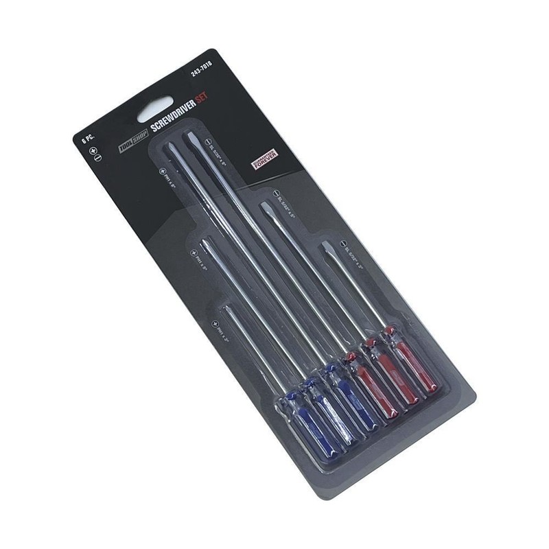 3", 5", & 8" Slotted & Phillips 6 Piece Screwdriver Set Carbon Steel PVC Handles gallery