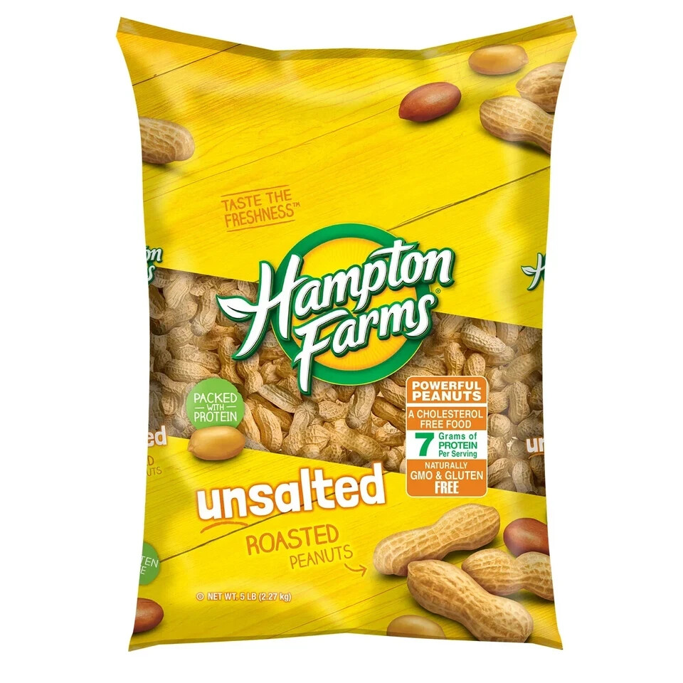 6 Pack - Hampton Farms Unsalted In-Shell Peanuts (5 lbs.) gallery