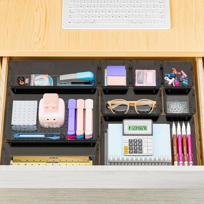 25PCS 4Size Plastic Drawer Organizer Set Versatile Organizer Tool Storage Bins gallery