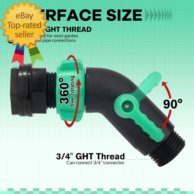 Rain Barrel Spigot Kit 2 Pack High Flow 3/4" GHT Heavy Duty Plastic Water Barrel gallery