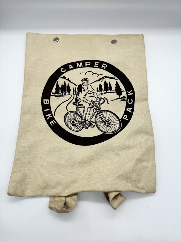 Canvas Backpack Camper Bike Pack Snaps Biker Mountain