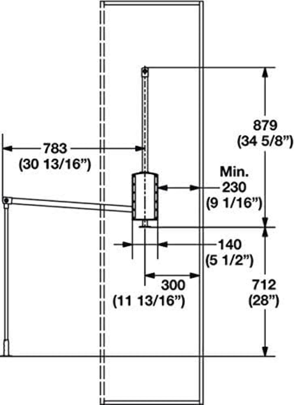 Hafele 33 LB Load Capacity Heavy-Duty Pull Down Wardrobe Closet Rod Lift gallery