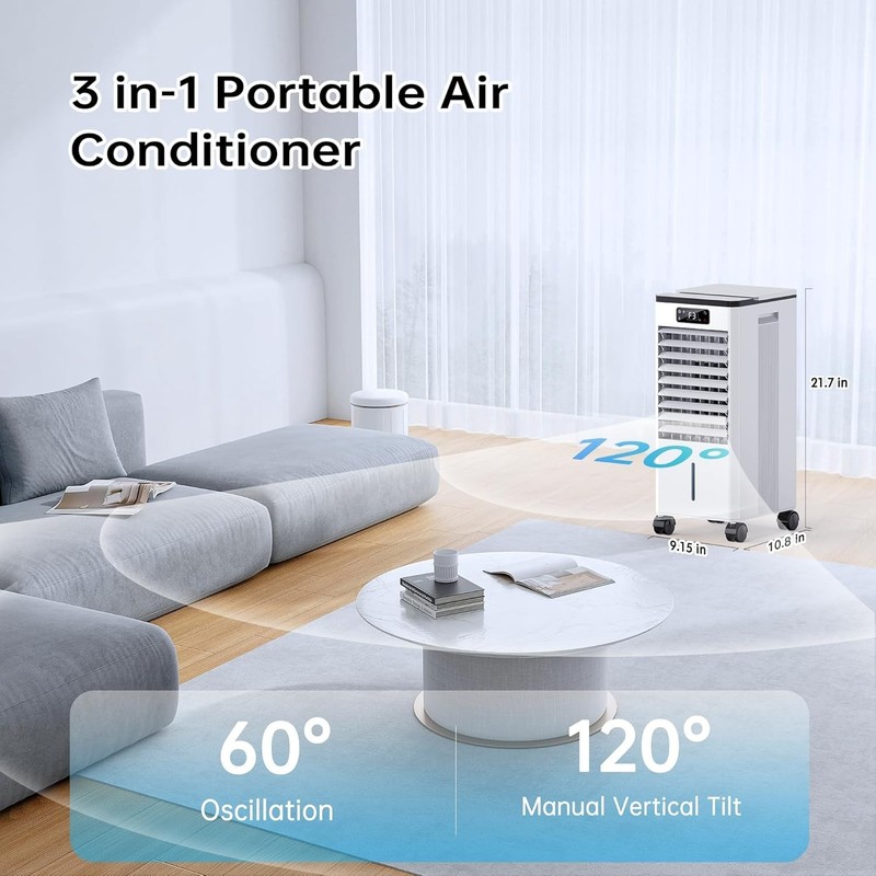 Efficient Cooling 320 sq.ft - Portable AC No Window Needed gallery