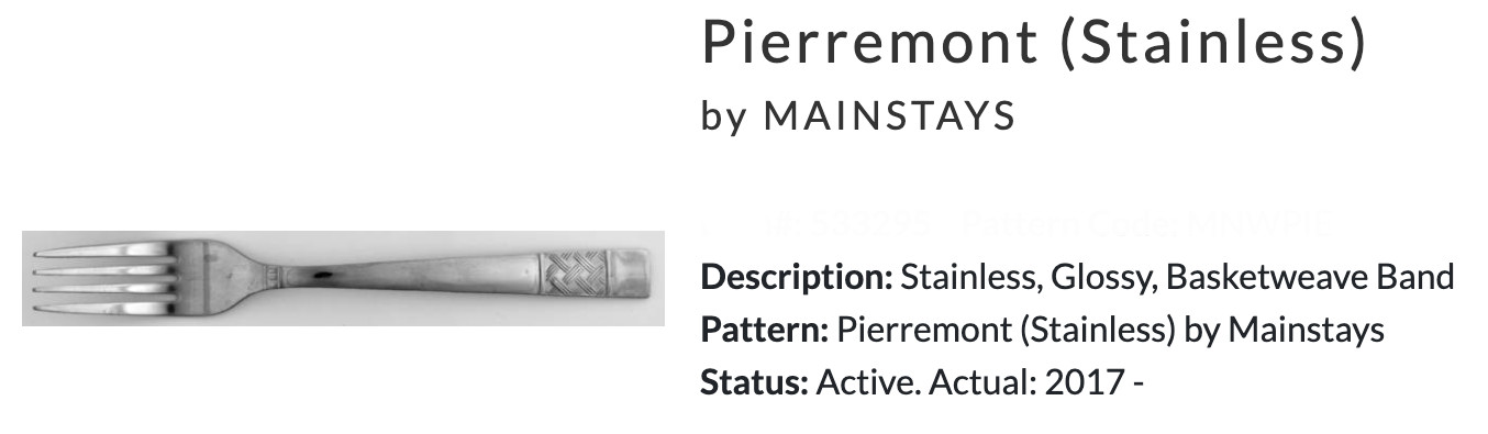 Pierremont Stainless by Mainstays Glossy, Basketweave Band 20pc set gallery