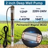 1/2HP 2" OD Deep Well Submersible Pump 220V 4.4GPM 164FT Max 33FT Cord 3/4in NPT gallery