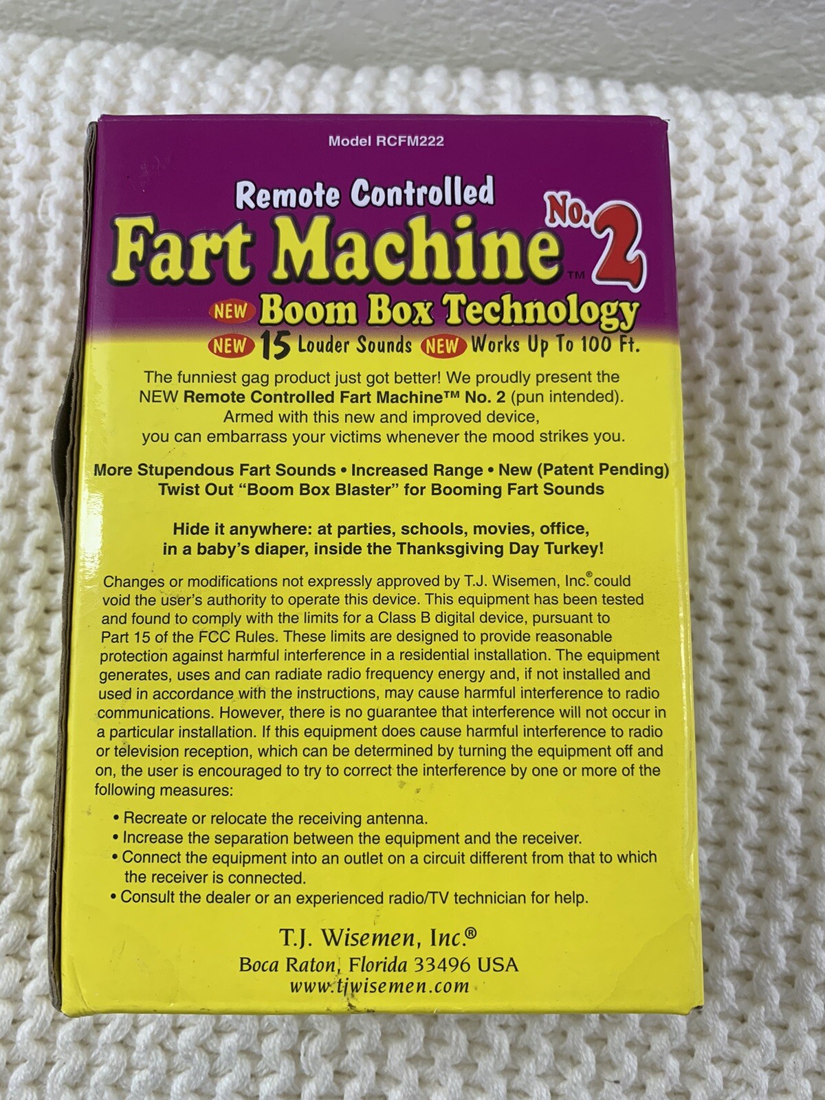 REMOTE CONTROL FART MACHINE #2 Whoopee Cushion Noise Maker Box Joke Prank Sound gallery