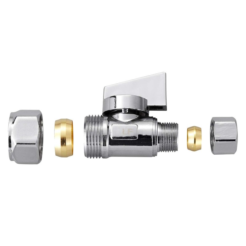 Minimprover 2 Pack Chrome Brass (1/2" Nominal Comp) 2PCS 5/8" x 3/8", gallery