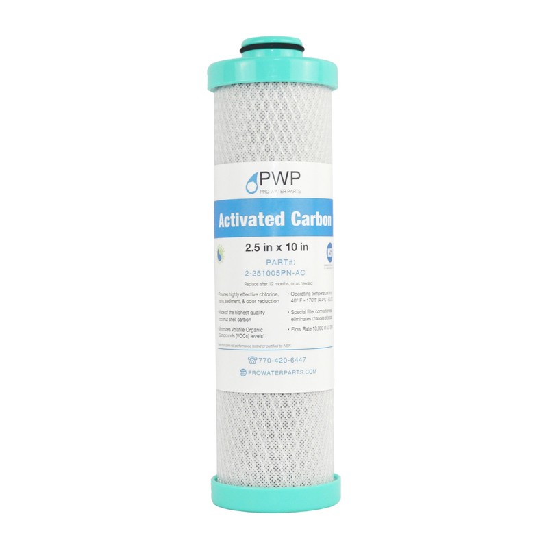 2 Pack 2.5 x 10" RV Water Filter Replaces FRE-10-GN Activated Carbon Block gallery