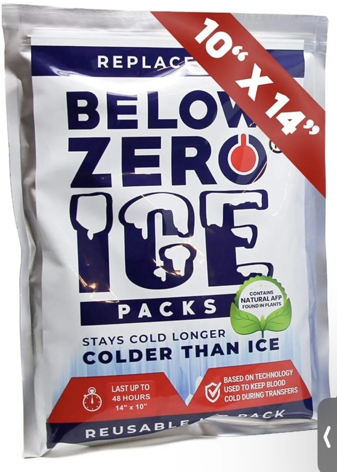BELOW ZERO Ice Pack Jumbo Size Reusable Cold Replacemen Large Coolers 10" x 14" gallery