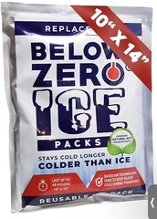 BELOW ZERO Ice Pack Jumbo Size Reusable Cold Replacemen Large Coolers 10″ x 14″