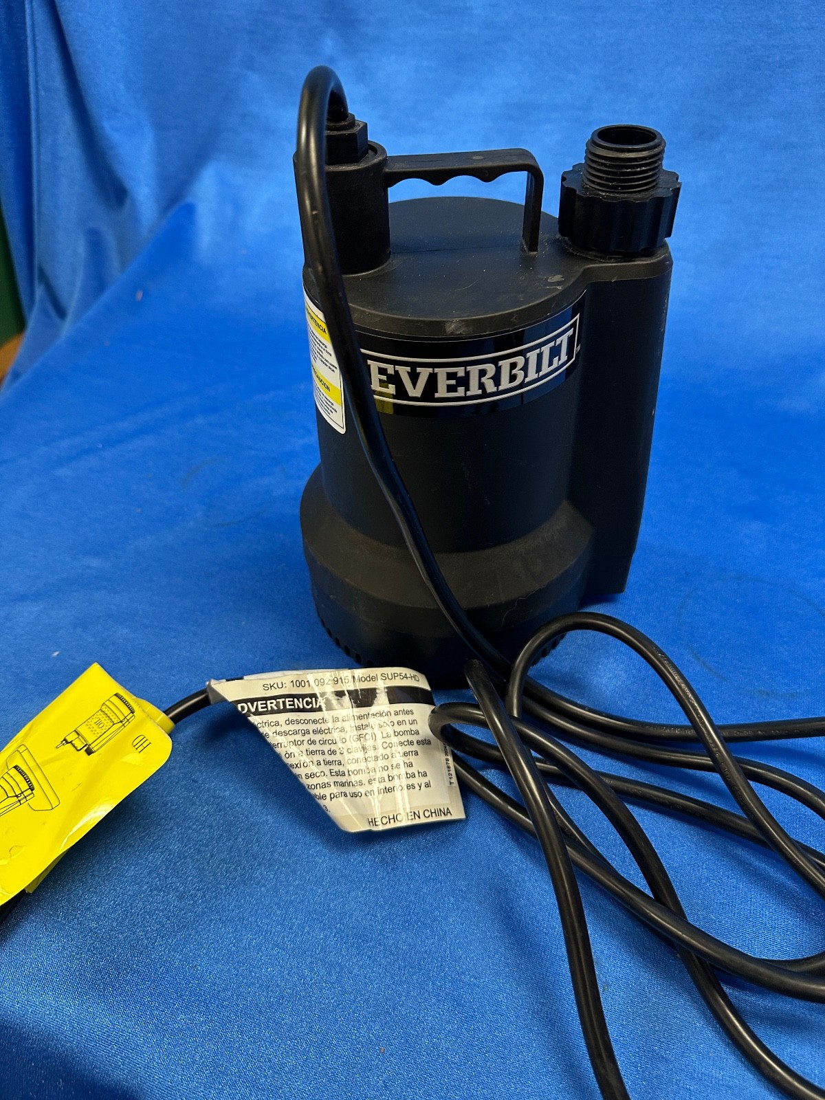 Everbilt SUP54‑HD 1/6 HP Plastic Submersible Utility Pump - Used, Good Condition gallery