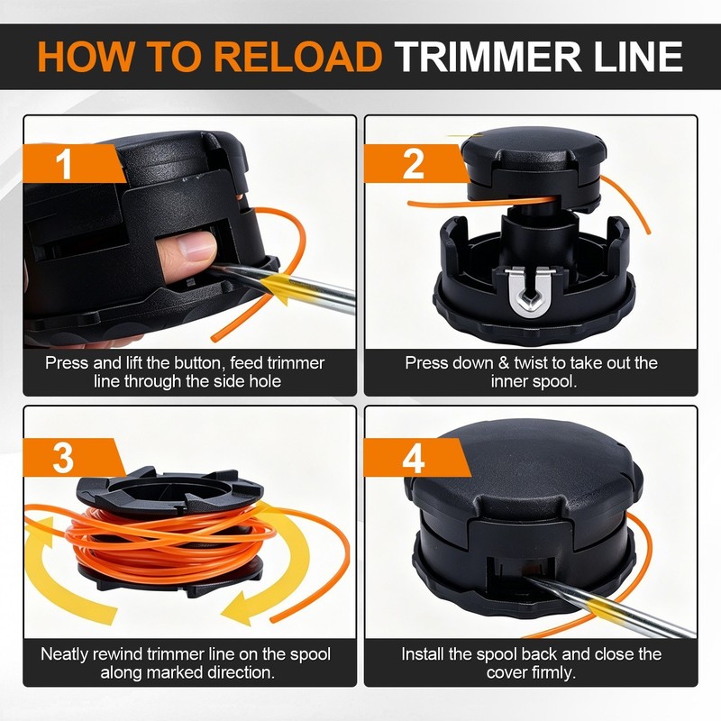 Weed Eater String Trimmer Head 4Pack Fits Echo Speed Feed 400 SRM-225 SRM-230 gallery