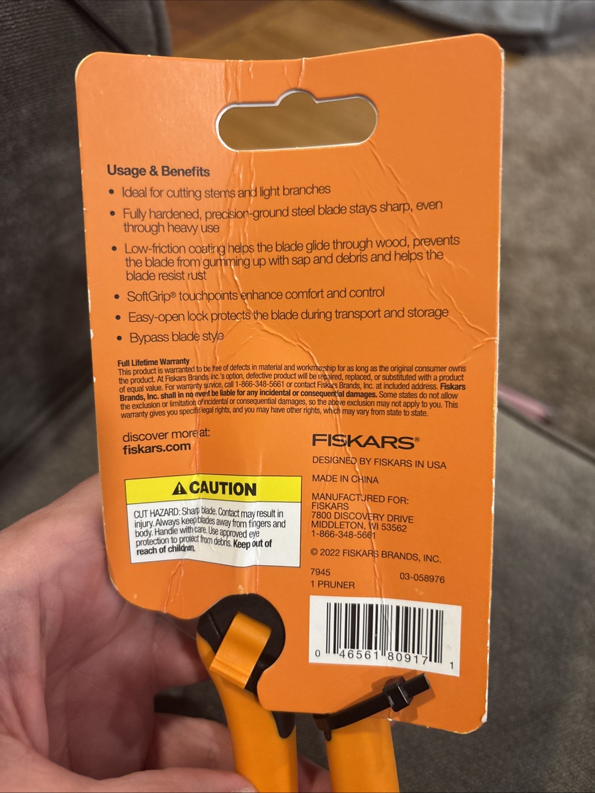 Fiskars 5/8" Bypass Pruner Garden Tool with Steel Blade and Soft Grip Handle gallery