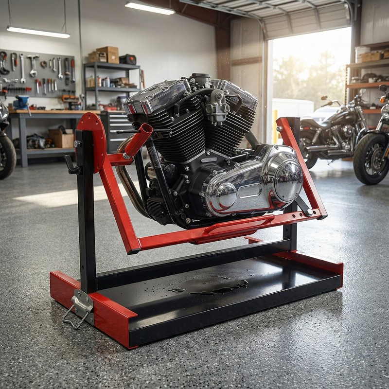 Motorcycle Engine Stand Easy Assembly Rotating Dirt Bike Engine Stand Adjustable gallery