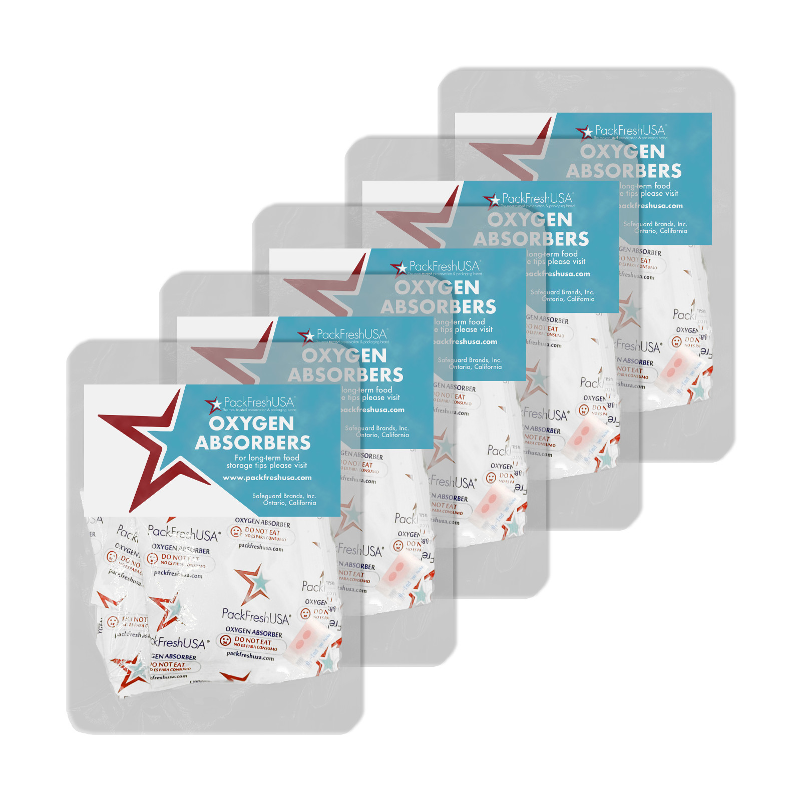 PackFreshUSA 500cc Oxygen Absorber Packs Food-Grade - 50 Pack (5 x10 packs) gallery