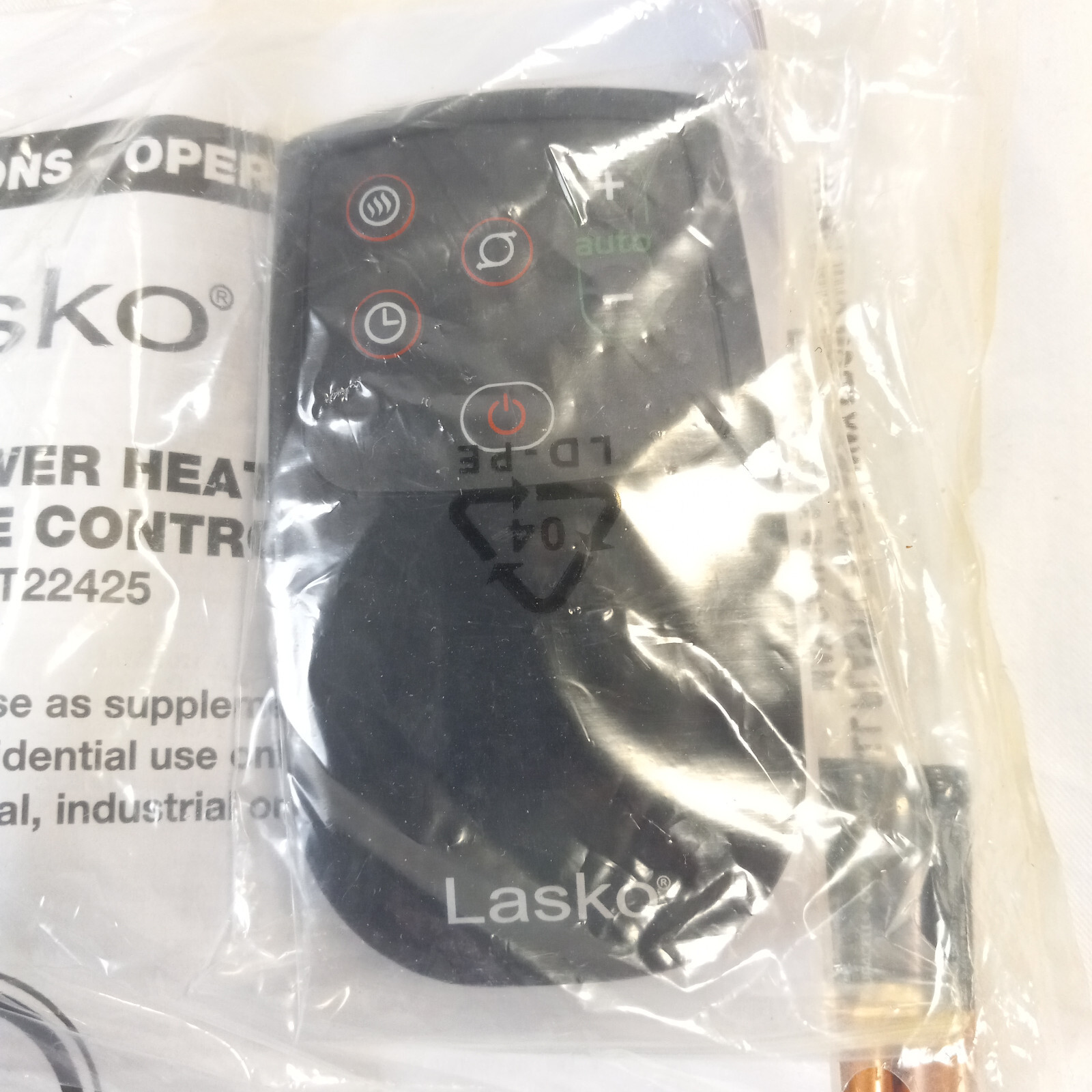 Lasko Oscillating Tower Heater CT22425 Remote Control 5160-2 & Manual gallery
