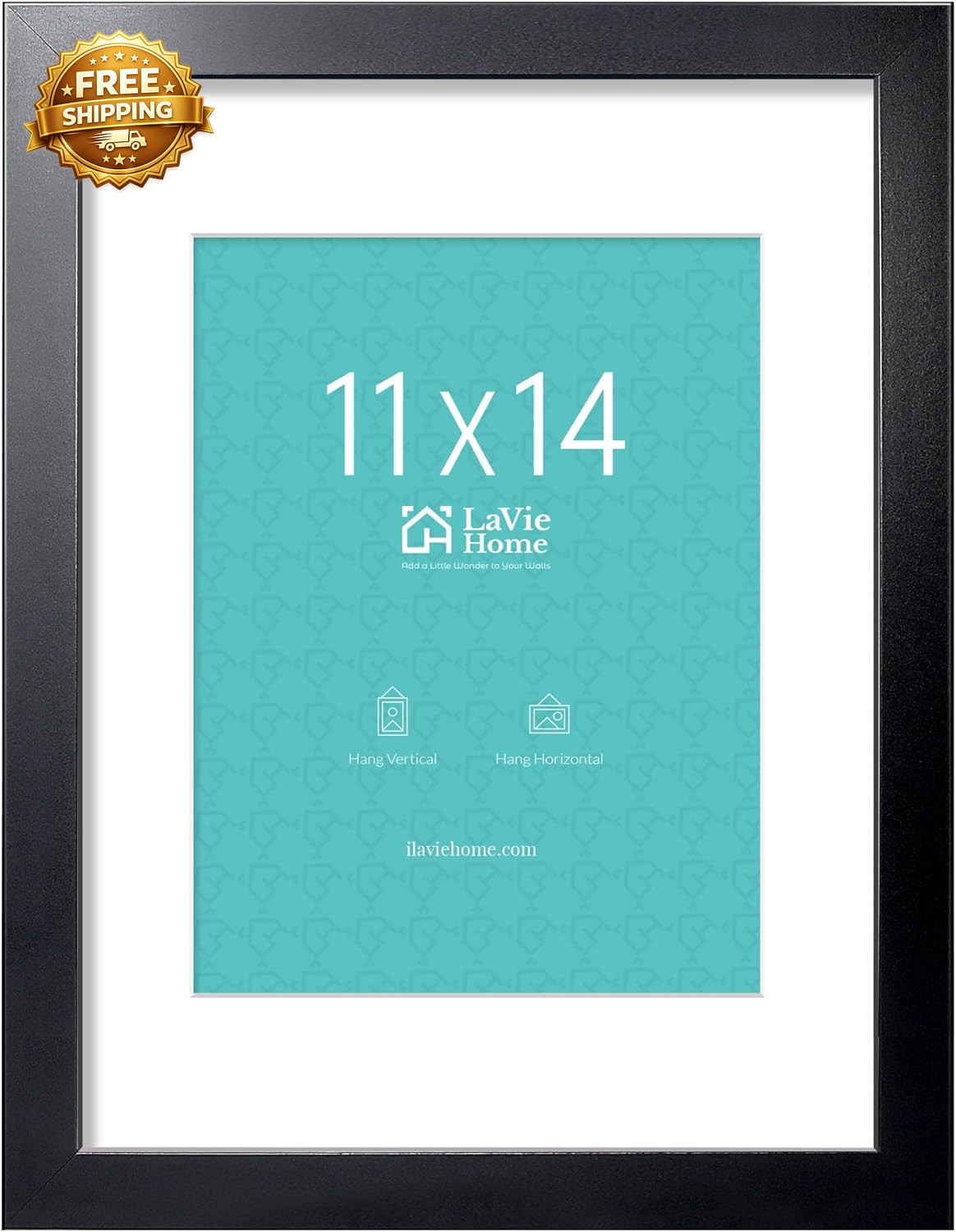 11X14 Picture Frame 11 X 14 Frame Display Pictures 8X10 with Mat or without Mat gallery