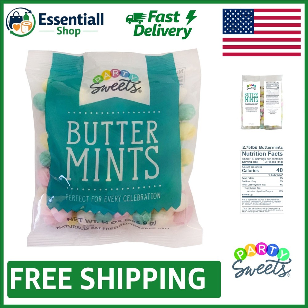 Soft Unwrapped Assorted Pastel Buttermints - Perfect for Party Favors (14 oz)