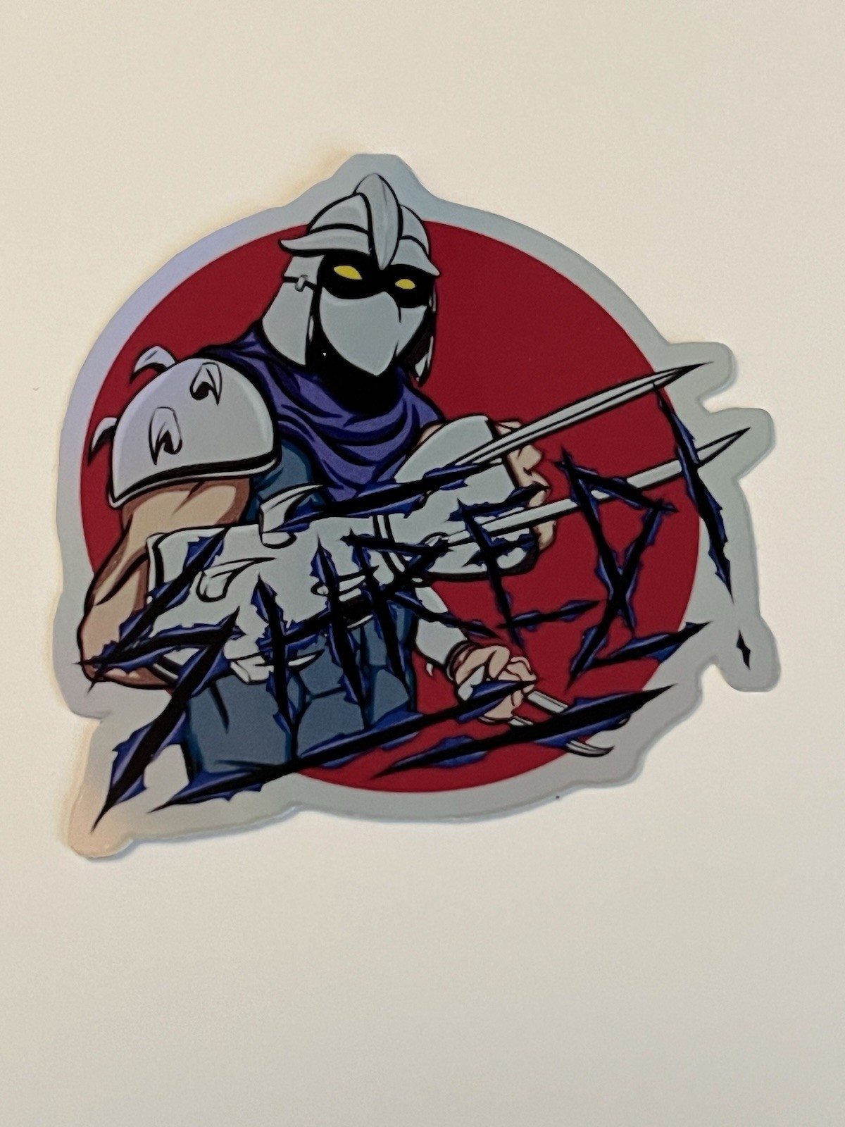 Retro TMNT Shredder Holographic 3 Inch Waterproof Sticker gallery
