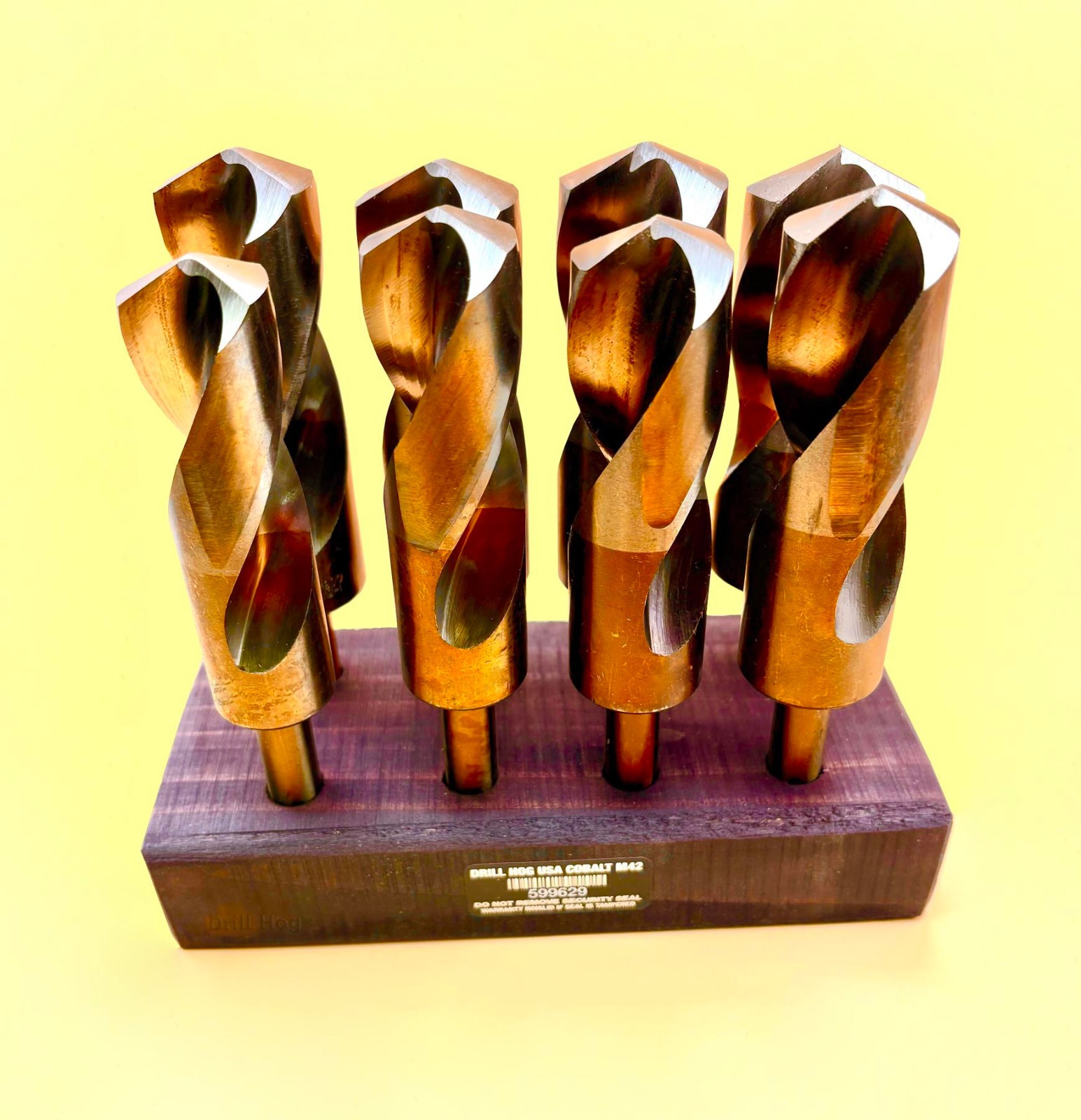8 Pc Jumbo Silver Deming Cobalt M42 Set Large Sizes 1-1/16 to 1-1/2" Drill Hog® gallery