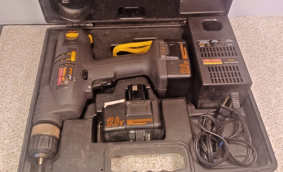 Craftsman 3/8 Variable Speed Cordless Drill/Driver Case More PARTS or REPAIR gallery