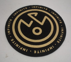 Mood Mats Upscale Recycled Table Coaster 7-7/8″ Tabletop Rubber Coaster Infinite