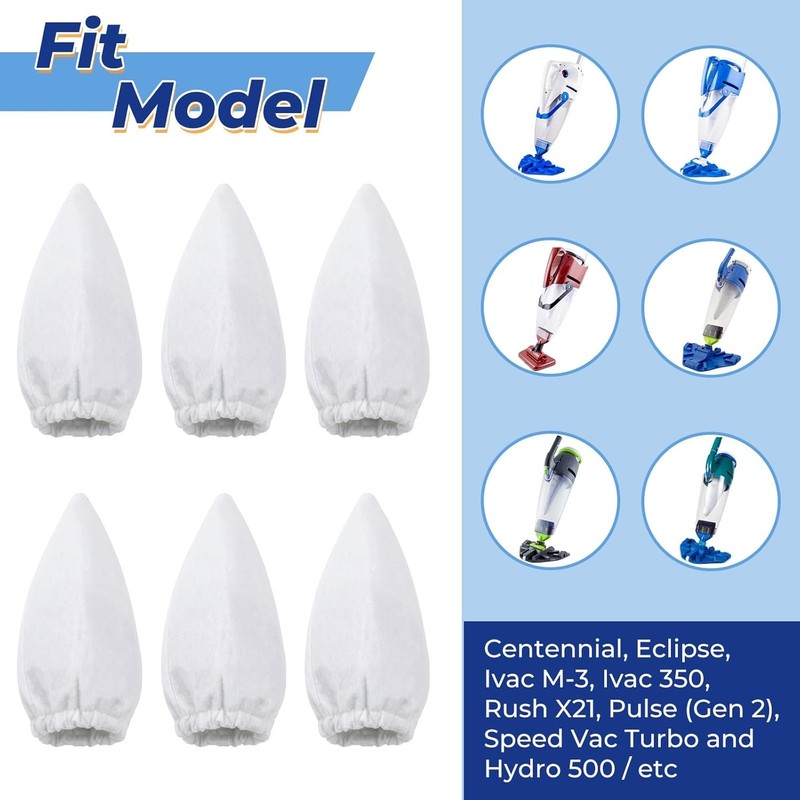 6 Pack Vacuum Filter Cotton Replacement for Pool Blaster & Water Tech... gallery
