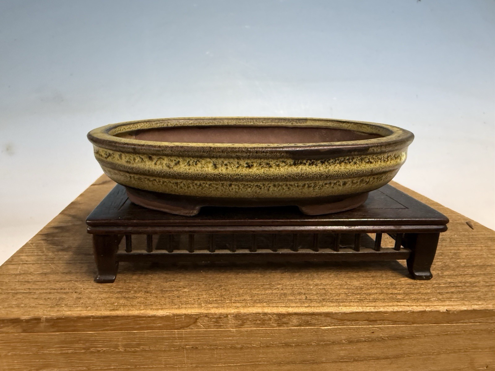 Japanese Unknown Maker Shohin Sized Bonsai Tree Pot 5 7/8” gallery
