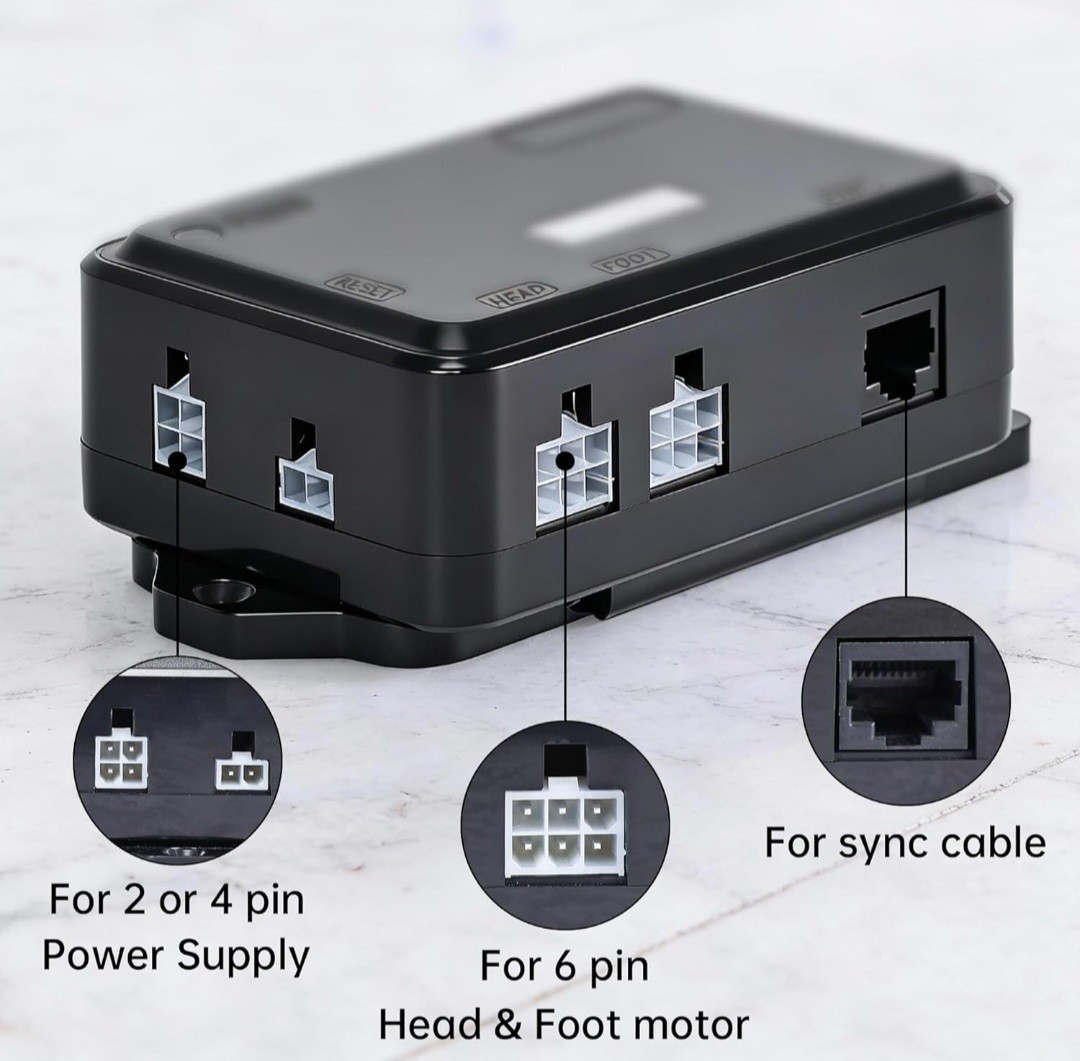 Richmat HJC25 Adjustable Bed Control Box Replacement w Remote Head & Foot Only gallery
