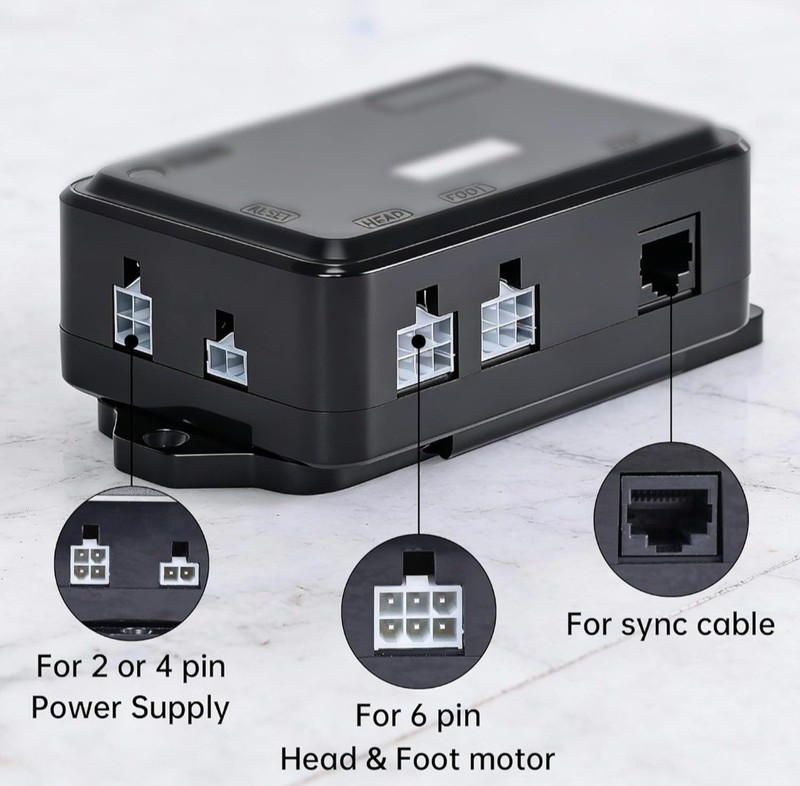 Richmat HJC25 Adjustable Bed Control Box Replacement w Remote Head & Foot Only gallery