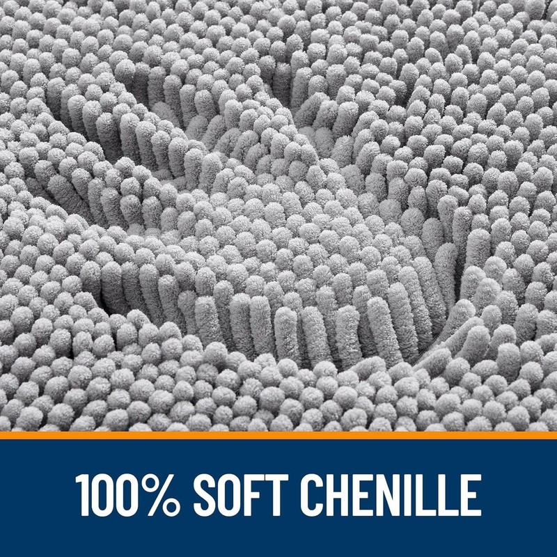 Bathroom Rugs, Extra Soft Absorbent Chenille Bath Rugs, Rubber Backing Quick gallery