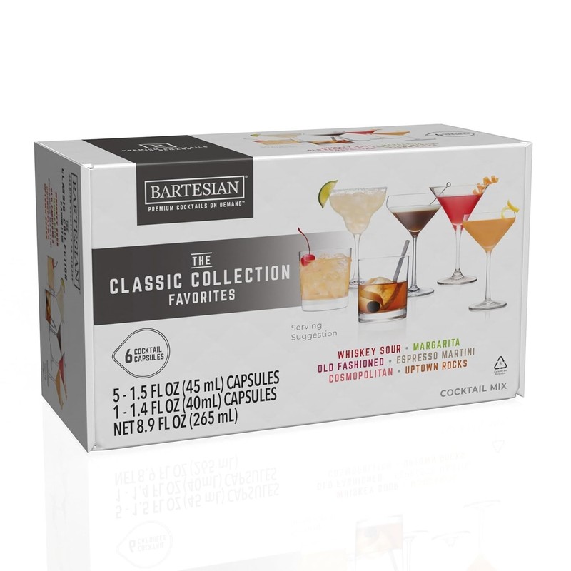 Bartesian Cocktail Mixer Capsules, Variety Pack of 30, Includes 6 Flavors gallery