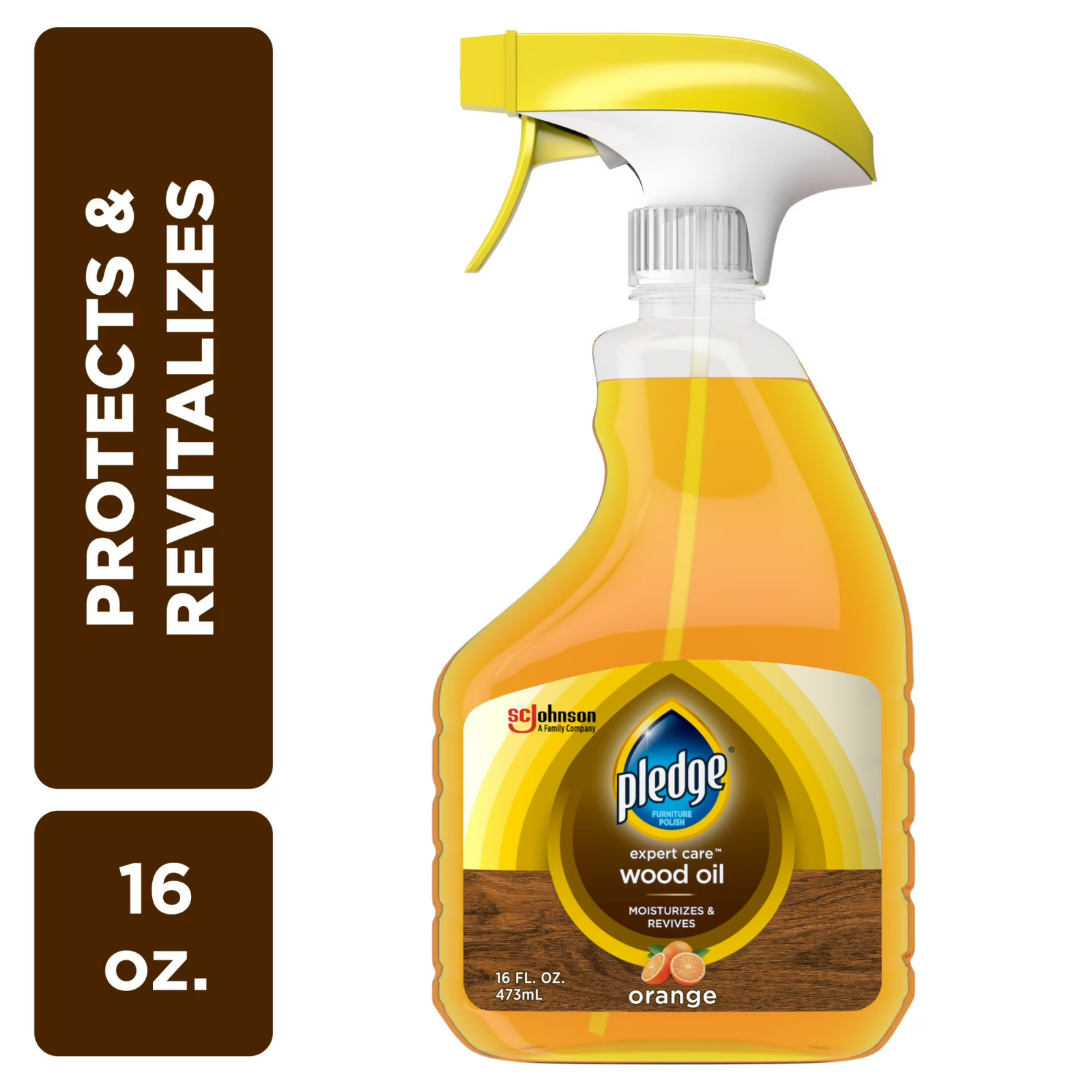 Pledge Expert Care Wood Oil, Moisturizes & Revives, Orange Scent, 16 Fl Oz.. gallery
