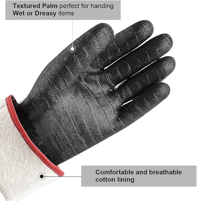 932°F Extreme Heat Resistant Gloves for Grill Bbq,Aillary Waterproof Long Sleeve gallery
