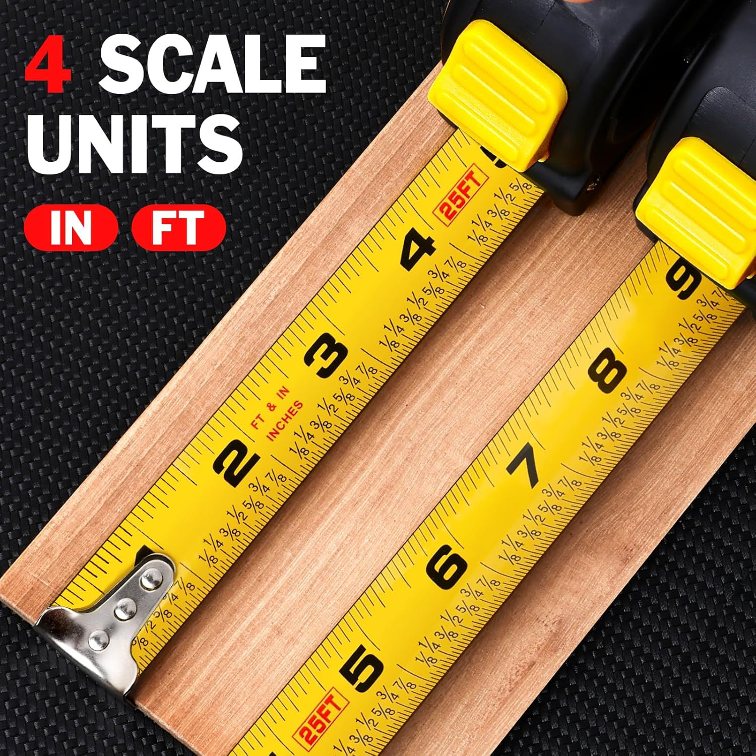 10 Pack Bulk Tape Measure 25 FT with Fractions 1/8, Easy Read Retractable Measur gallery