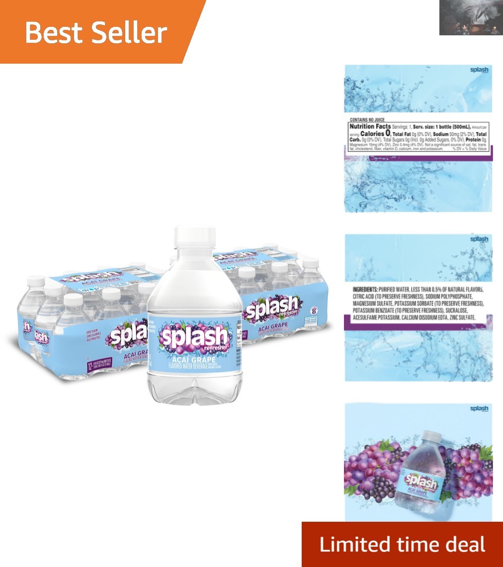 24 Pack of Acai Grape Mini Bottles - Refreshing Zero Sugar Hydration Beverage gallery