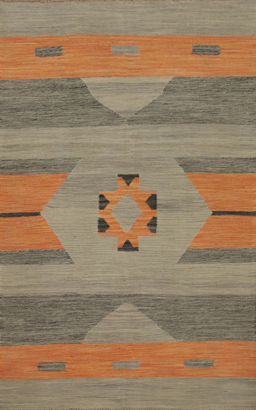 Flat Weave Kilim Reversible Rug Accent Vegetable Dye Geometric Wool Carpet 3x5 gallery