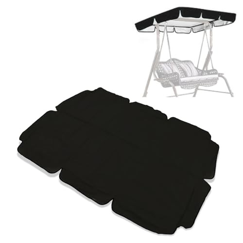 Replacement Swing Canopy, Oxford Fabric Porch Swing Seat Canopy Cover Black gallery