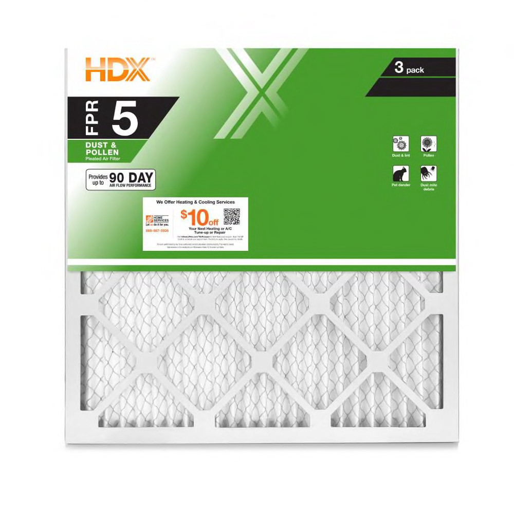 10 X 10 X 1 Standard Pleated Air Filter FPR 5 3-Pack HVAC Dust Replacement New gallery