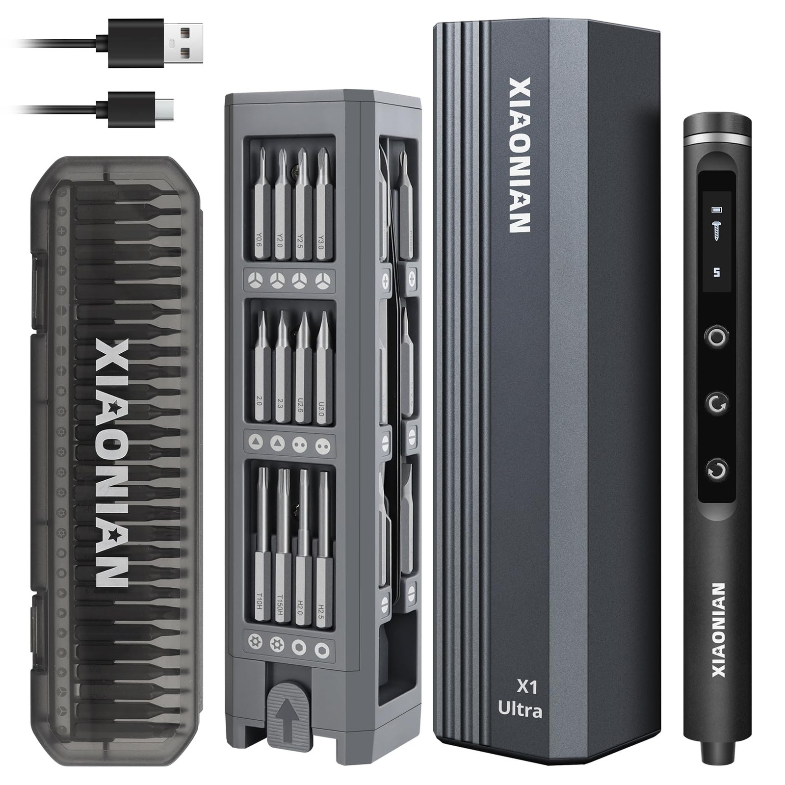 76 In 1 Mini Electric Screwdriver Cordless Set LED Display 5 Torque Repair Kit gallery