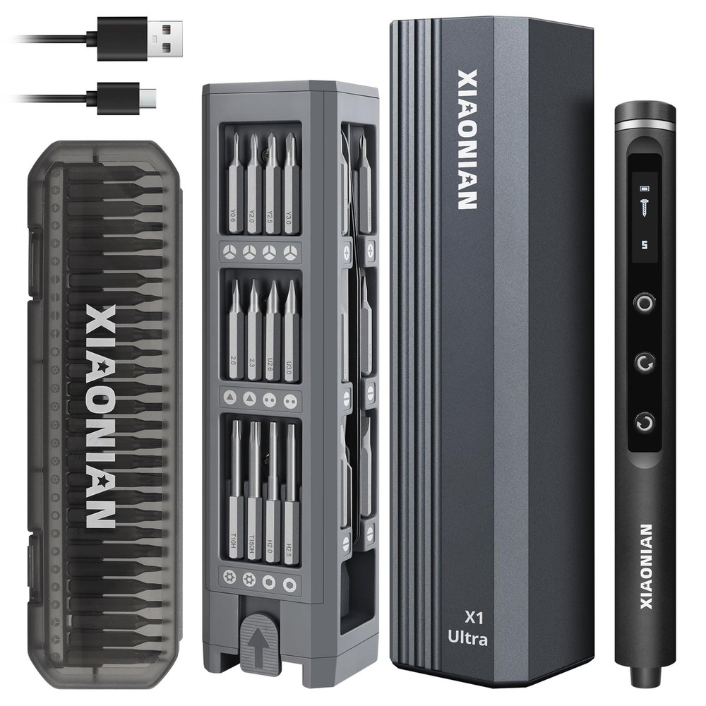 76 In 1 Mini Electric Screwdriver Cordless Set LED Display 5 Torque Repair Kit