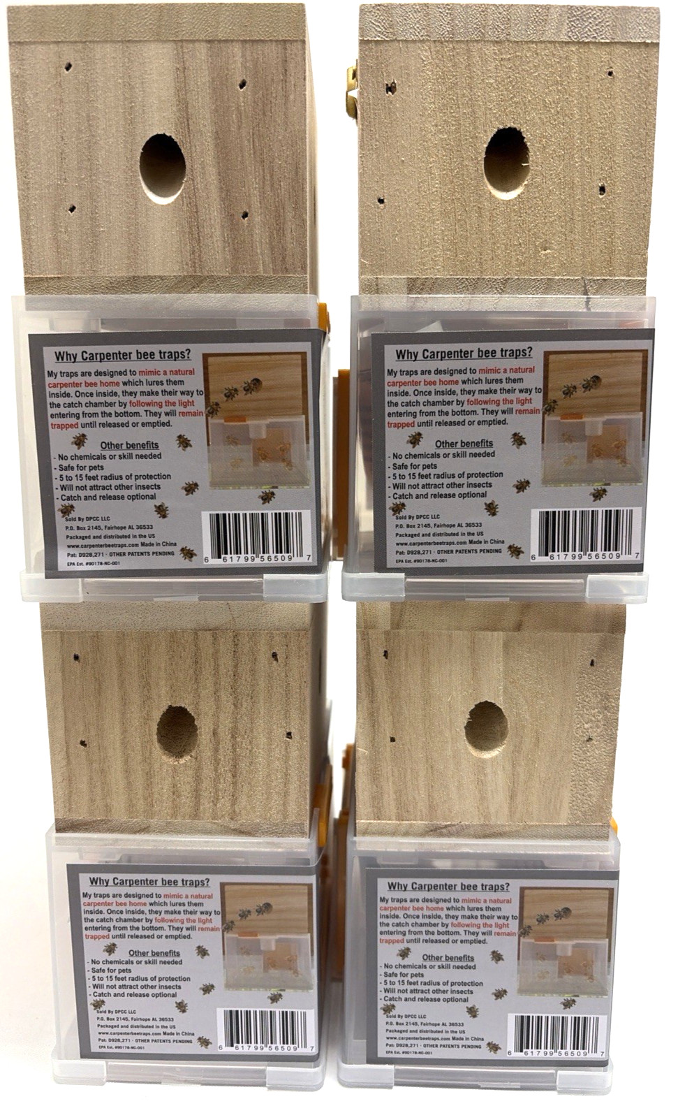 Lot 4 Bees N Things Carpenter Bee Traps New Catch Release Wood Pest Control gallery