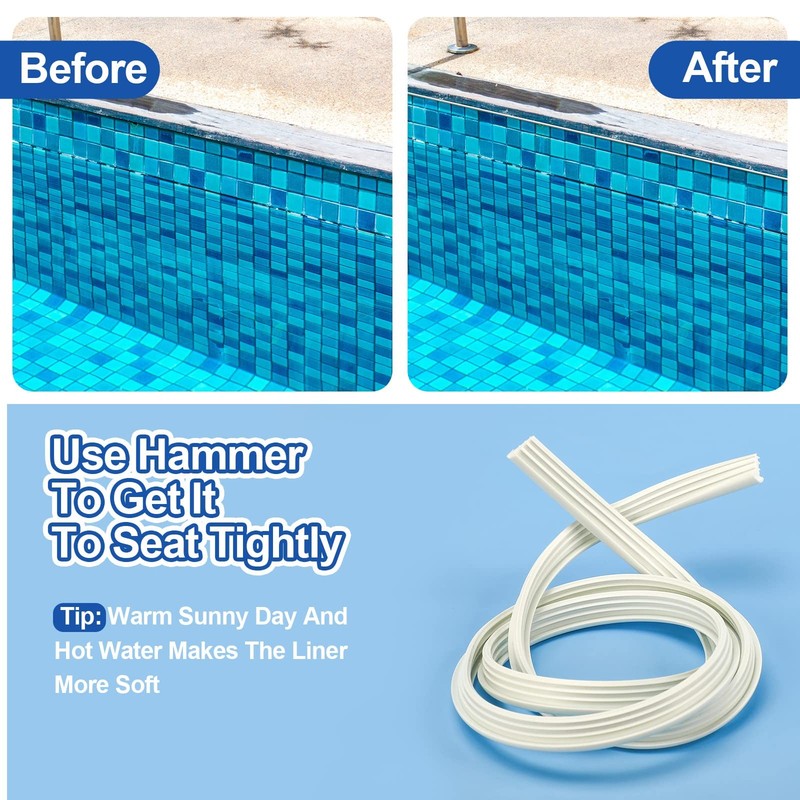 60' ft Swimming Roll Pool Liner Lock,T-Shape Pool Liner Lock, Pool Lock gallery