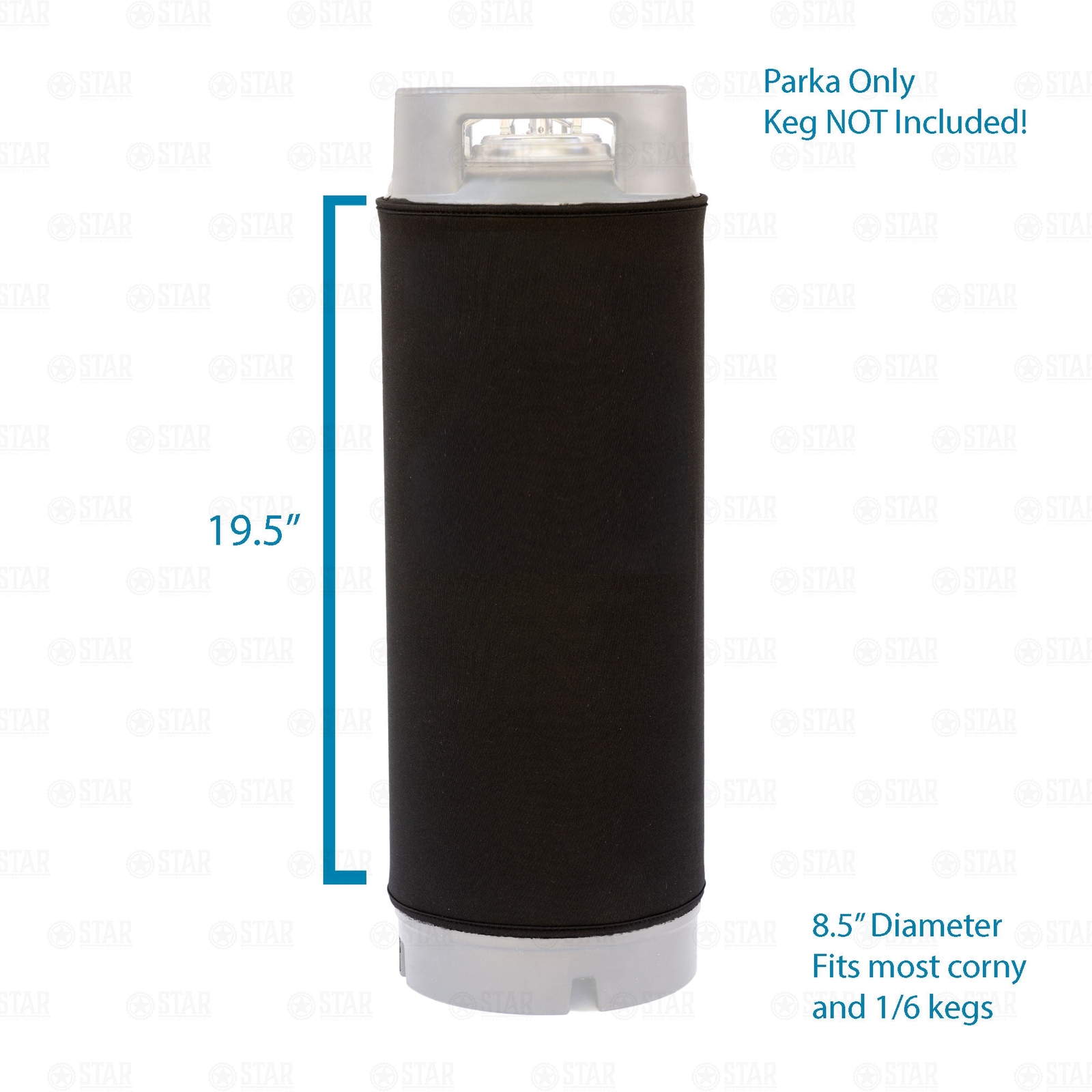 Neoprene Insulating Keg Koozie Parka Wrap Sleeve - 5 Gallon Corny or 1/6 Barrel gallery