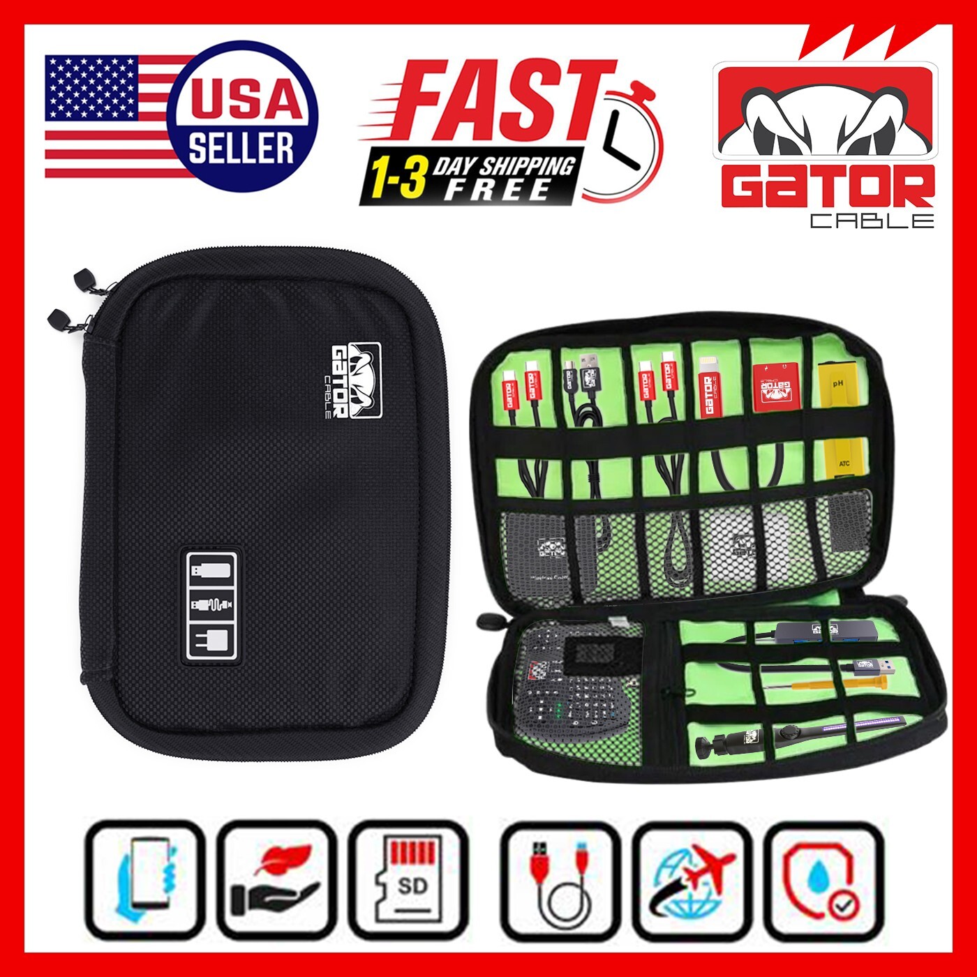 Travel Cable Bag Organizer Charger Storage Electronics USB Case Cord Accessories gallery