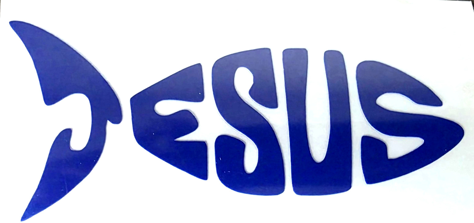 Jesus Fish Vinyl Decal Sticker Waterproof 3x6 Inches Long Lasting 23/24 gallery
